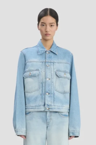 Truckerjacka i denim i heritage-blått