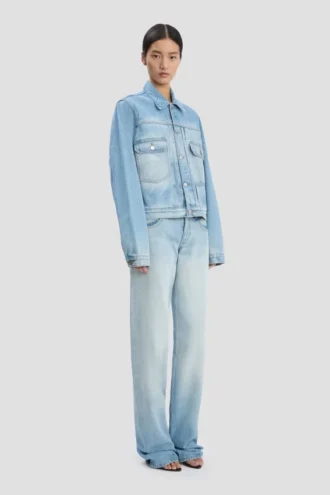 Truckerjacka i denim i heritage-blått