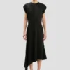 Twist Shoulder Dress i svart