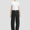 Twisted slouch-jeans i tvättad svart