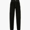 Twisted slouch-jeans i tvättad svart