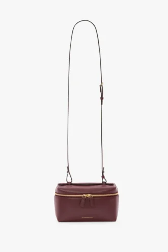 Vanity crossbody i burgundyfärgat läder