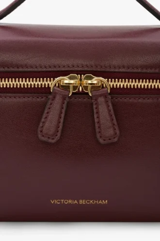 Vanity crossbody i burgundyfärgat läder