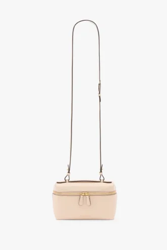Vanity crossbody i ljusrosa läder