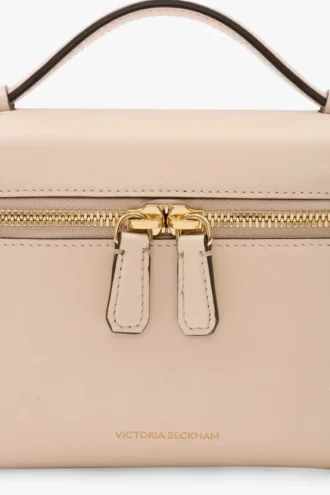 Vanity crossbody i ljusrosa läder