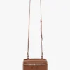 Vanity crossbody i mörkbrunt läder