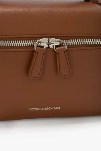 Vanity crossbody i mörkbrunt läder