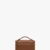 Vanity crossbody i mörkbrunt läder