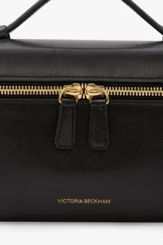 Vanity crossbody i svart läder