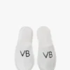 VB broderade frottéslippers i vitt VB broderade frottéslippers i vitt