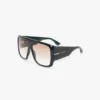 Överdimensionerad mjuk fyrkantig acetatbåge i blått