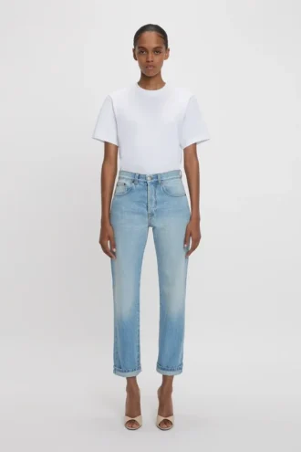 Victoria-jeans i ljusblå tvätt