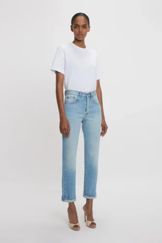 Victoria-jeans i ljusblå tvätt