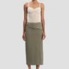 Wrap-kjol i salvia melange Wrap-kjol i salvia melange