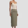 Wrap-kjol i salvia melange Wrap-kjol i salvia melange