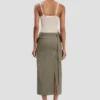Wrap-kjol i salvia melange Wrap-kjol i salvia melange